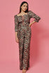 Amy Black Leaft Print Coord
